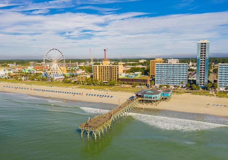 Aerial photo from Myrtle Beach in South Carolina 