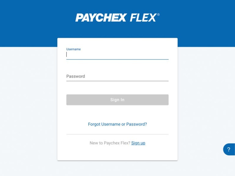Página de inicio de sesión de Paychex Flex