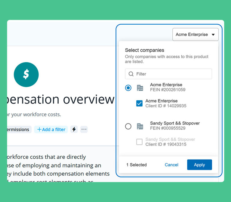 Multi ID reports in Paychex Flex