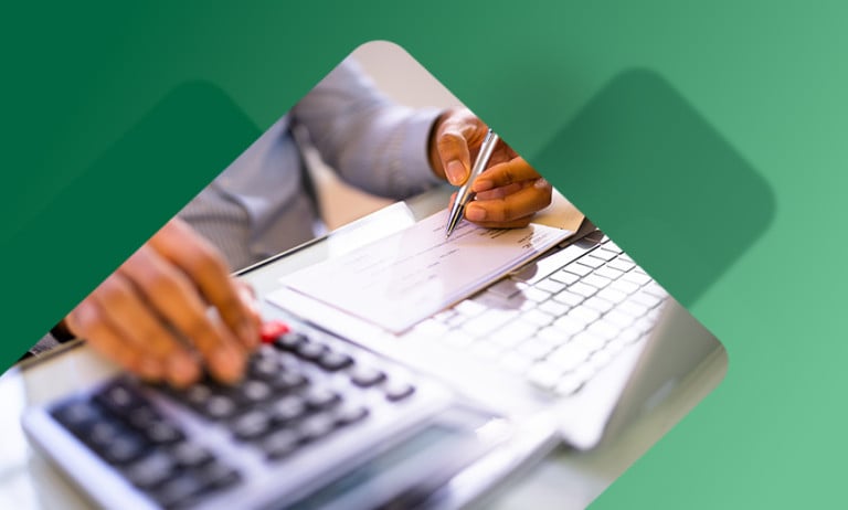 Business owner running payroll