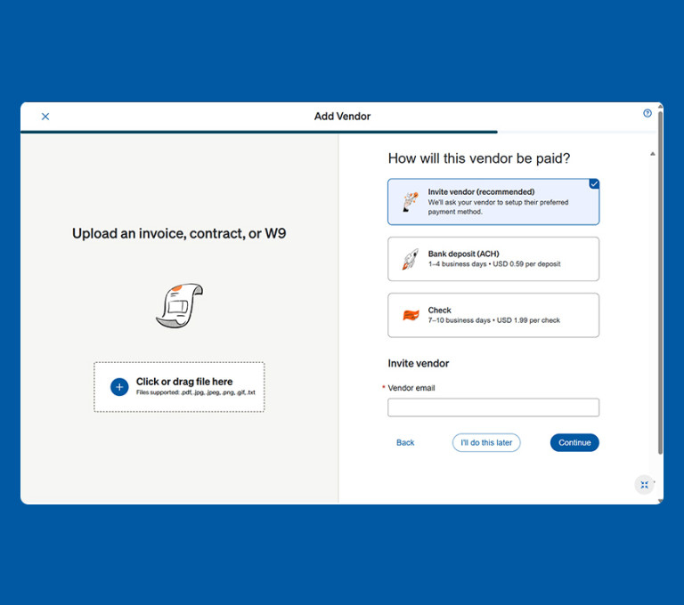 Screenshot of billpay