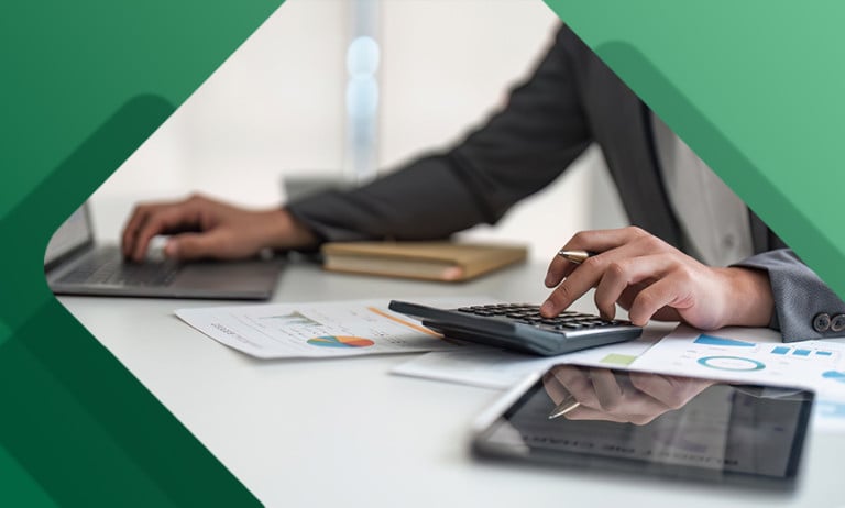 Man doing personal finances