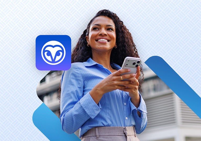 Business woman using WISE
