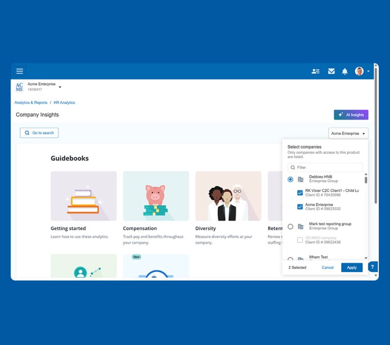 reporting dashboard screenshot