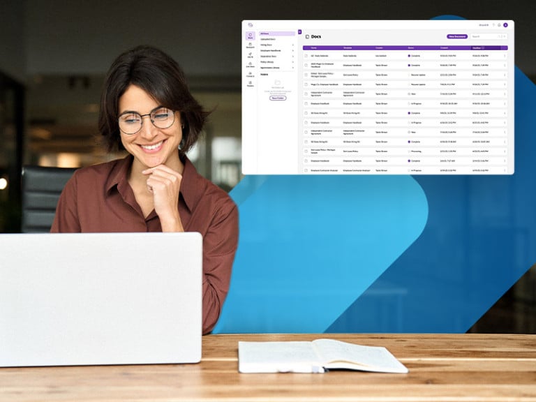 HR professional using sixfifty to create a employee handbook