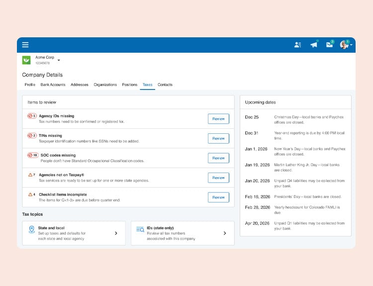 Tax Center Penalty Tracking