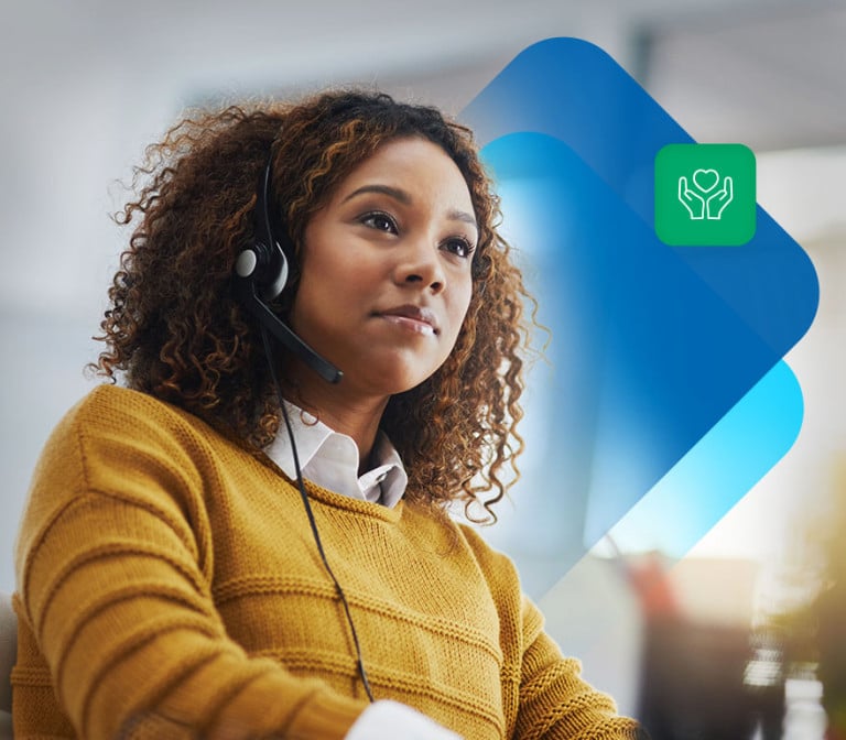 A Paychex customer support representative helping a client with their cyber security situation 