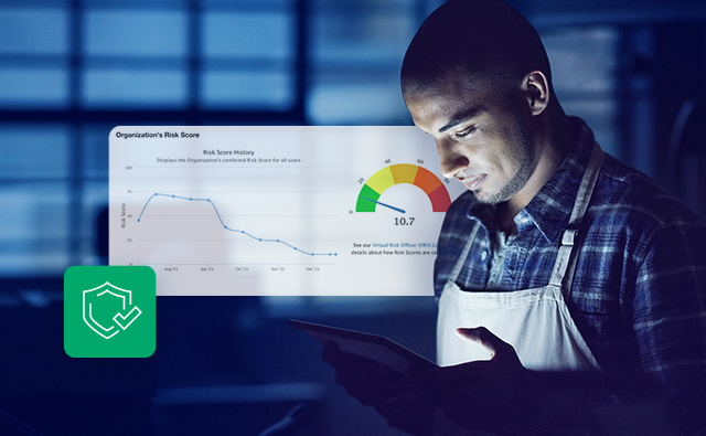A male looking at a screen analysing data