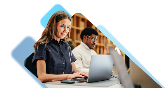 Employees looking at new benefits
