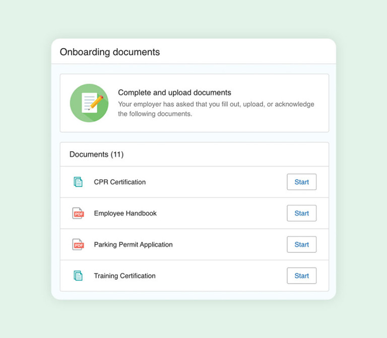 Onboarding documents in Paychex Flex