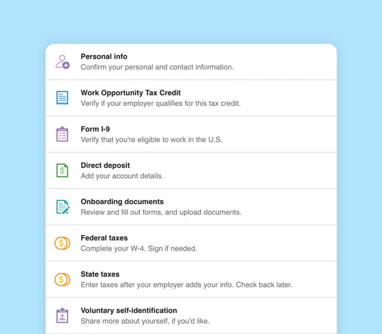 Onboarding forms, documents, and tasks in one secure platform