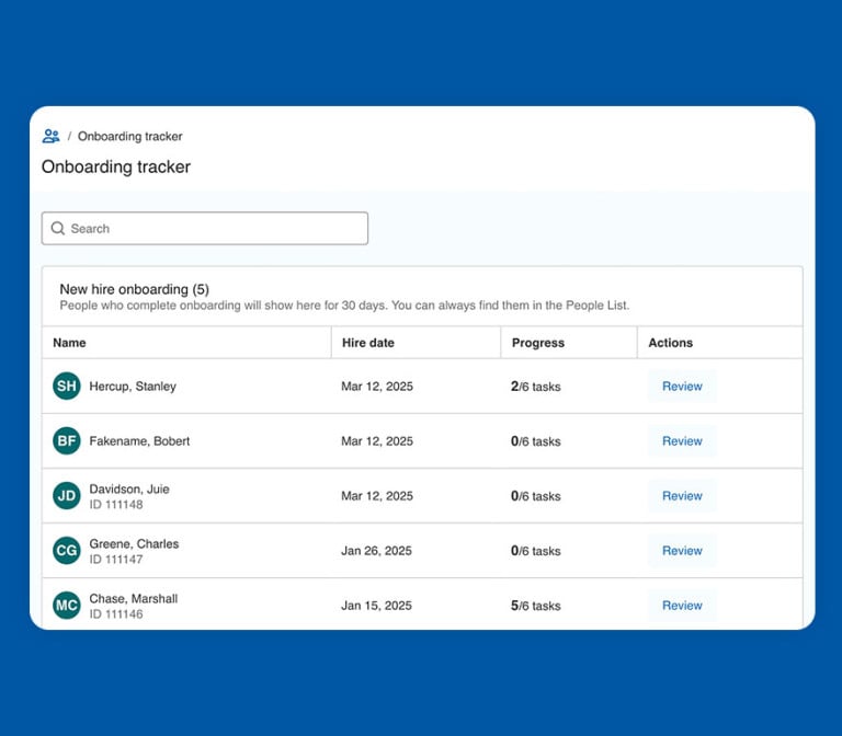 Track Onboarding Progress in Paychex Flex