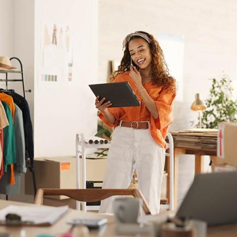 a small business owner outsources her employee benefits