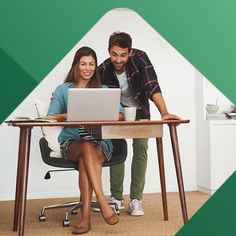 Young business owners doing their finances