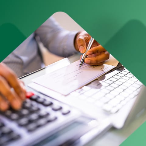 Business owner running payroll