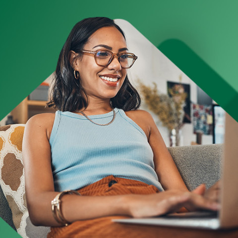 Woman working remotely 