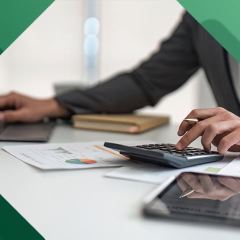 Man doing personal finances