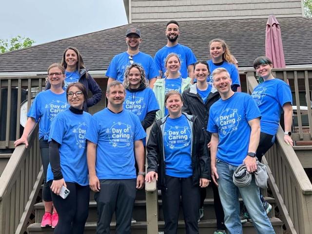 Paychex employees volunteering at a children's summer camp