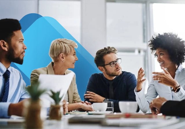 Diverse professionals having a meeting