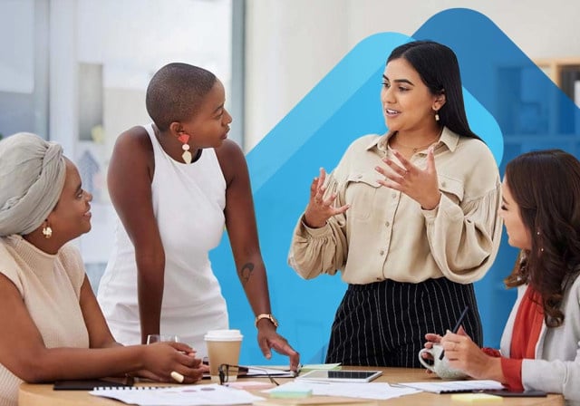 a nonprofit org having a meeting