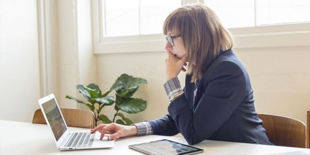 A business owner concerned about cyber security