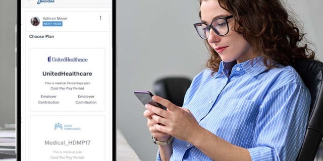 woman checking flock on her cellphone