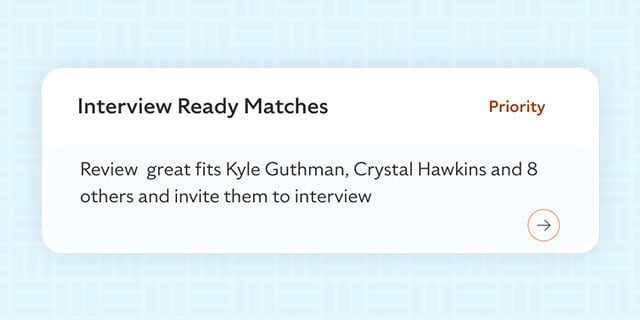 WISE Hiring candidate matches