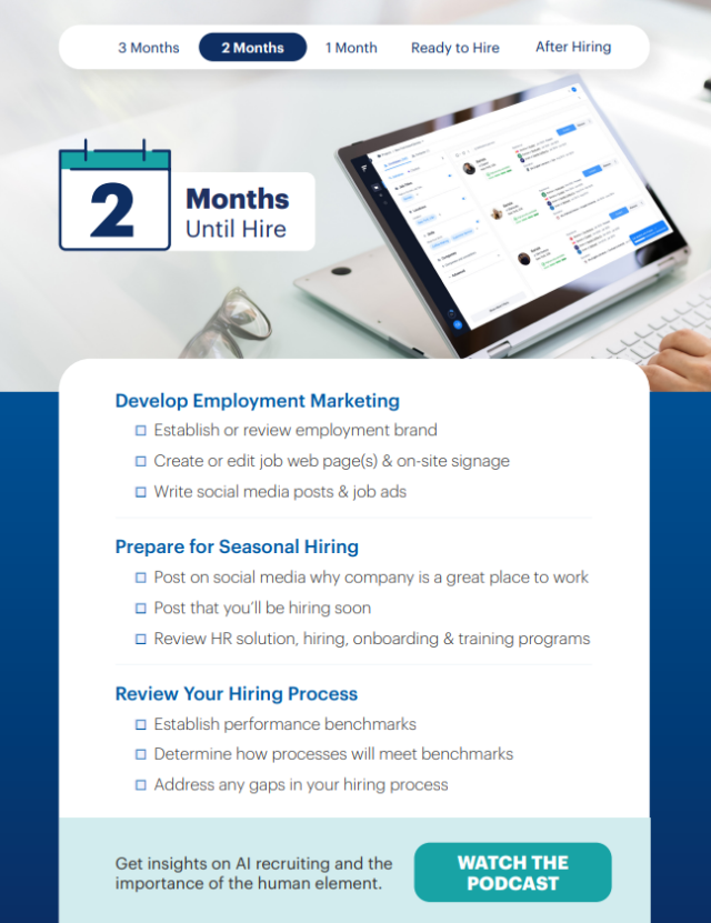 2 month hiring checklist