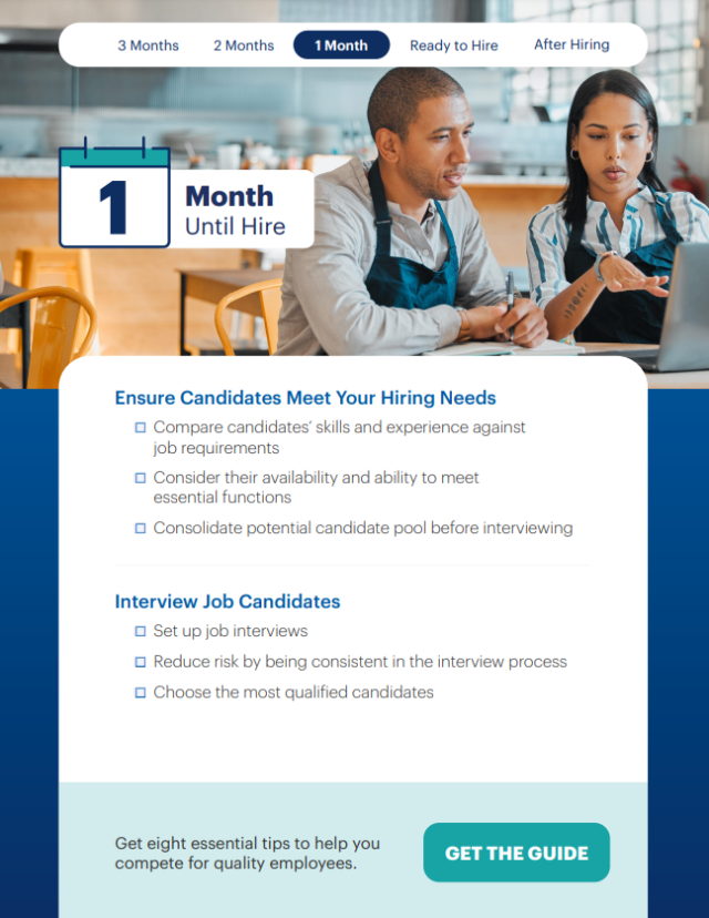 1 month hiring checklist