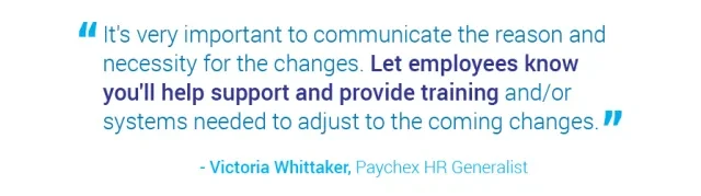 assist employees with change