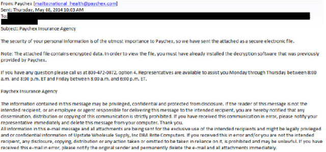 Sample Fraud Message