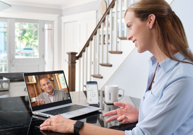 HR consultant talking with a client