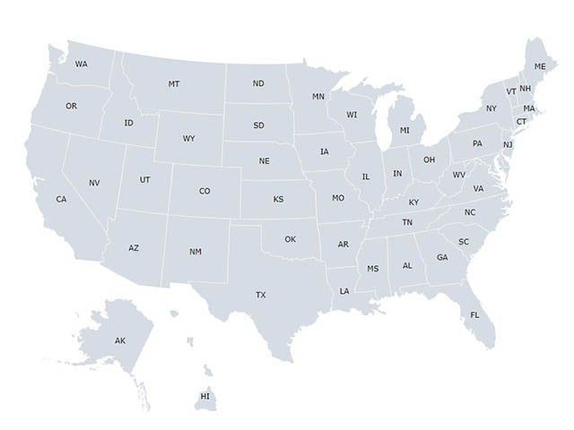 united states map
