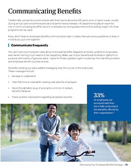 preview image of the "optimizing your employee benefits package" guide