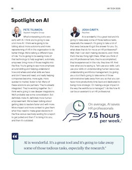 hr tech buyer AI stat - AI saves HR professionals on average 7.5 hrs per week