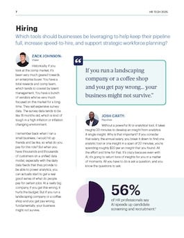 hr tech buyer hiring page with stats