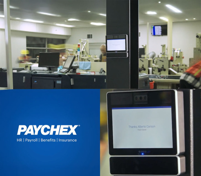 The Iris time clock from Paychex
