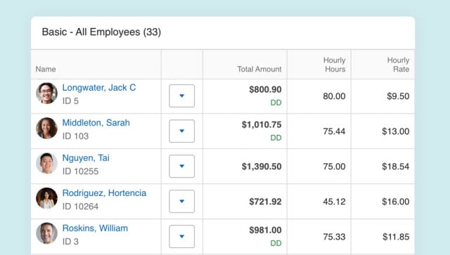 Payroll connected to time and attendance with Paychex Flex 