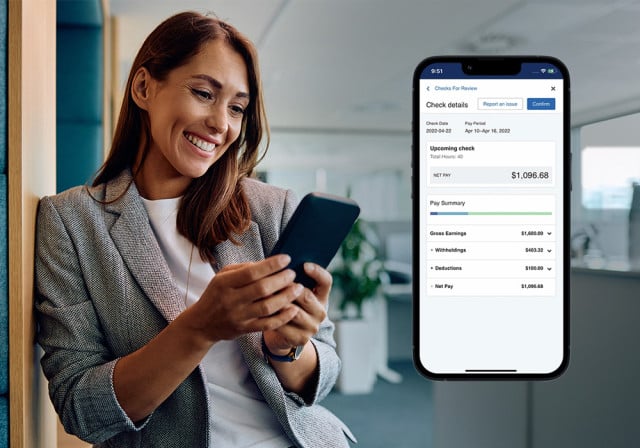 A business person making sure payroll is accurate