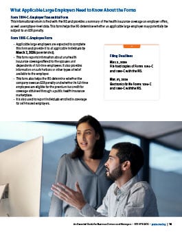 What applicable large employers need to know about the forms