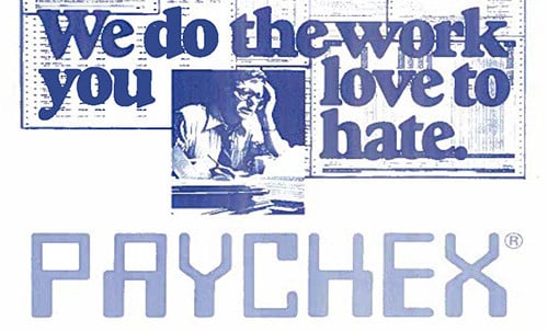 A vintage Paychex print ad