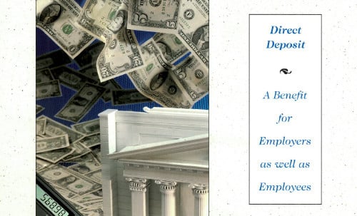 Direct deposit print material 