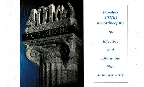 Paychex 401(k) Recordkeeping print collateral