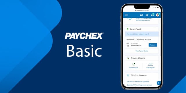 Paychex Basic, un paquete de nómina y recursos humanos