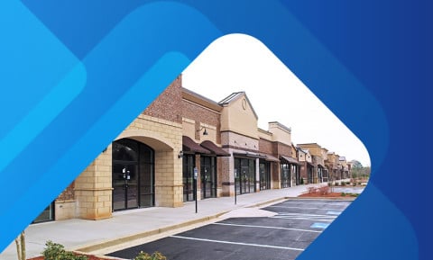 Commercial properties in a strip mall