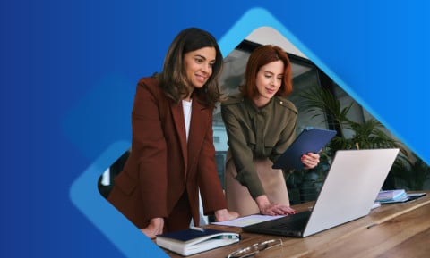 HR employees discussing a mental health program