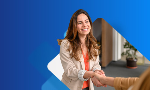 Human Resources woman shaking hands
