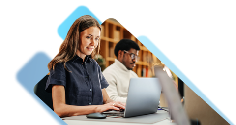 Employees looking at new benefits