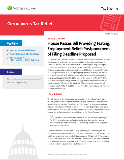 Coronavirus tax brief